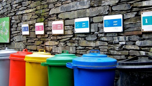Labelling bins is a good recycling project idea